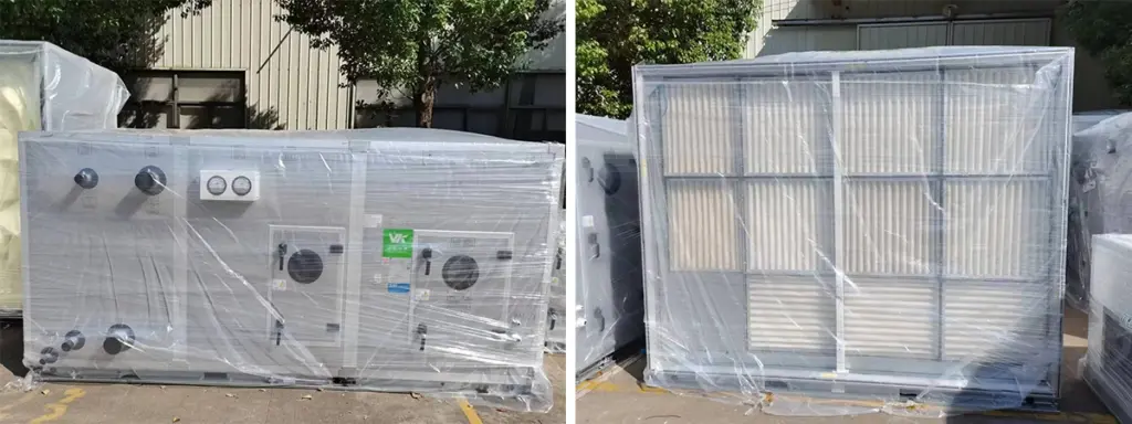 Installation of air purification cabinet